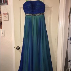 Aqua Bridal Gallery Strapless Prom Dress